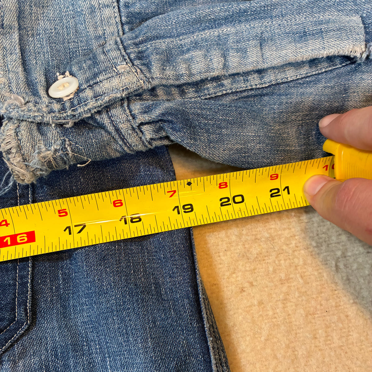 True Vintage 40’s Hercules Selvedge Denim Chambray (See Measurements)