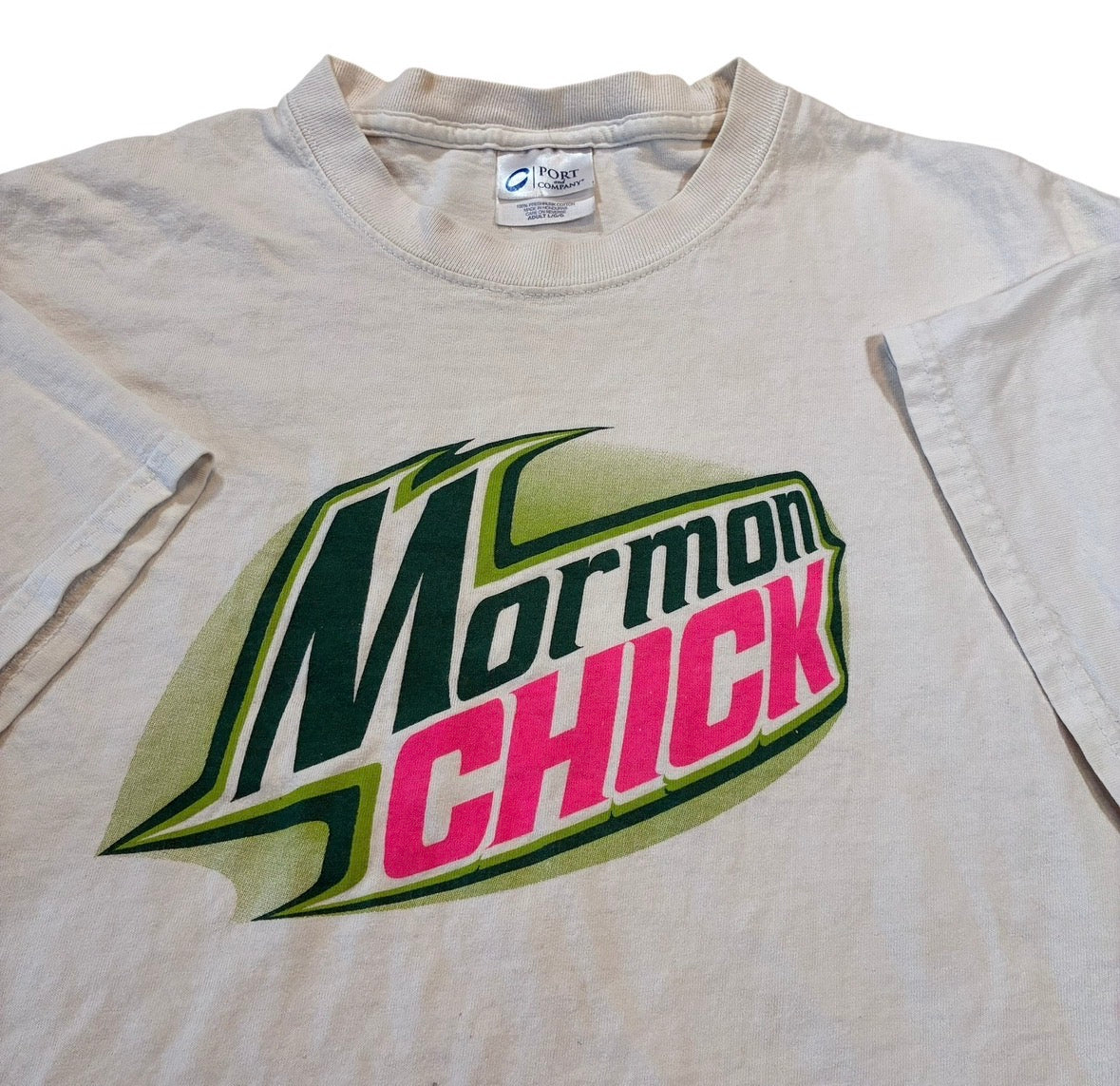 Mormon chick Mountain Dew parody size large  ￼