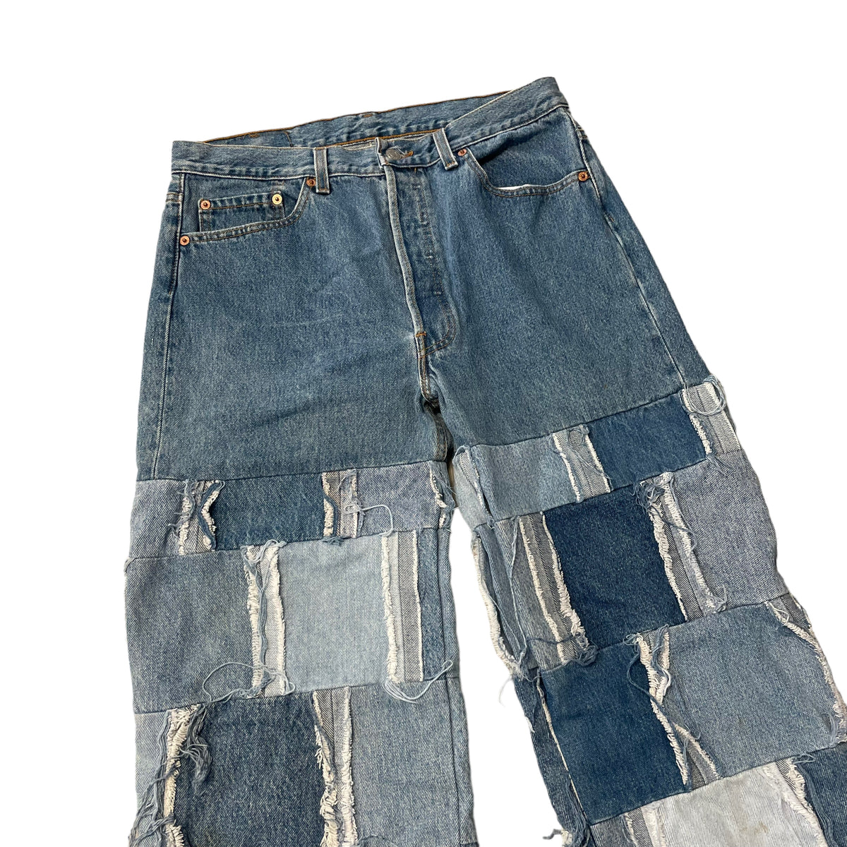 90’s Levi’s 501 Custom Patchwork Flares