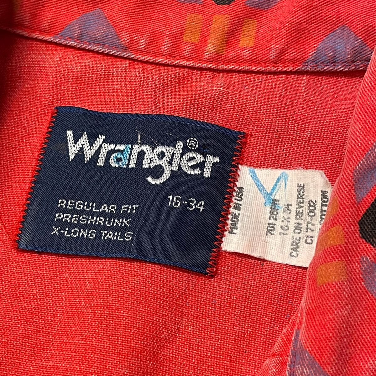 90’s Wrangler Brushpopper Aztec Print Western Shirt