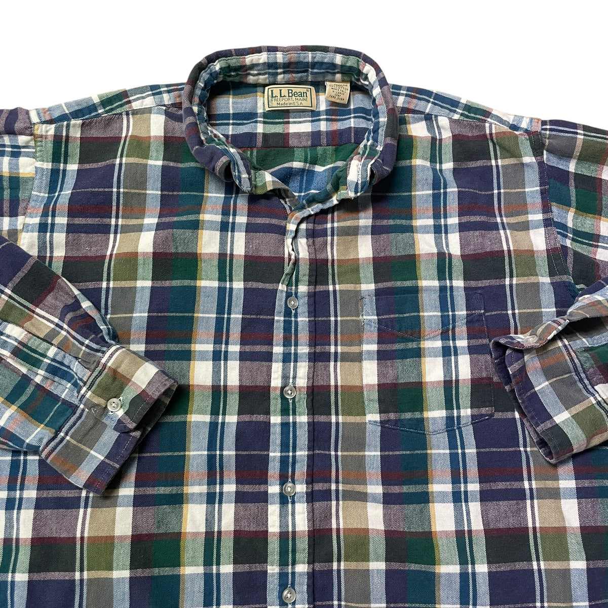 90’s L.L. Bean Long Sleeve Multicolor Plaid Shirt