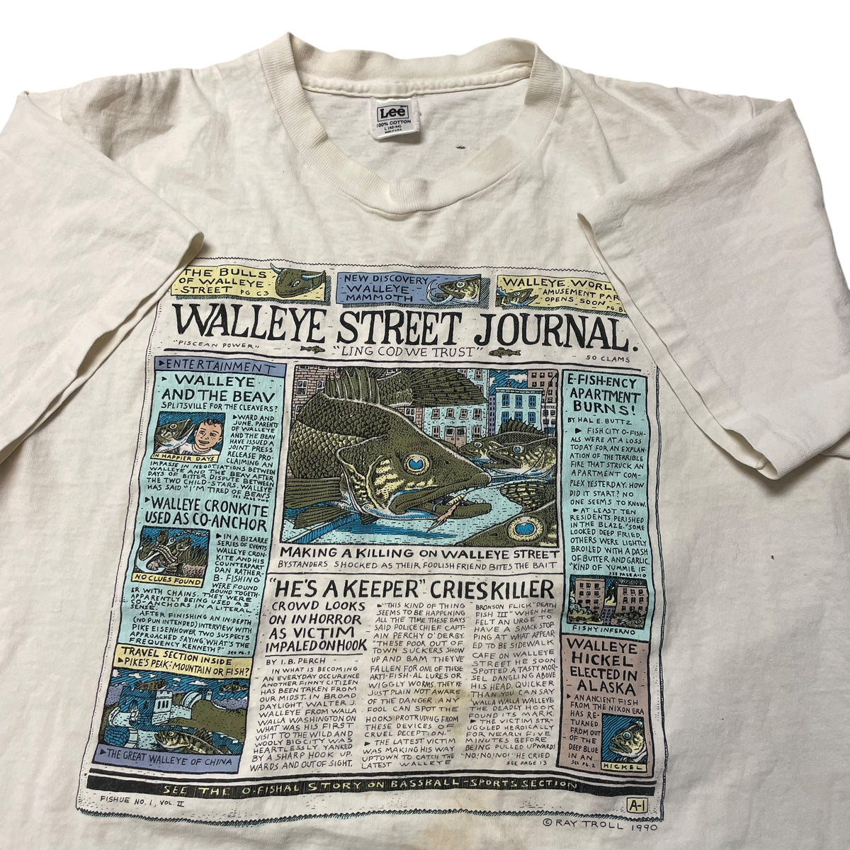 90’s Lee ‘Walleye Street Journal’ Ray Troll T-Shirt