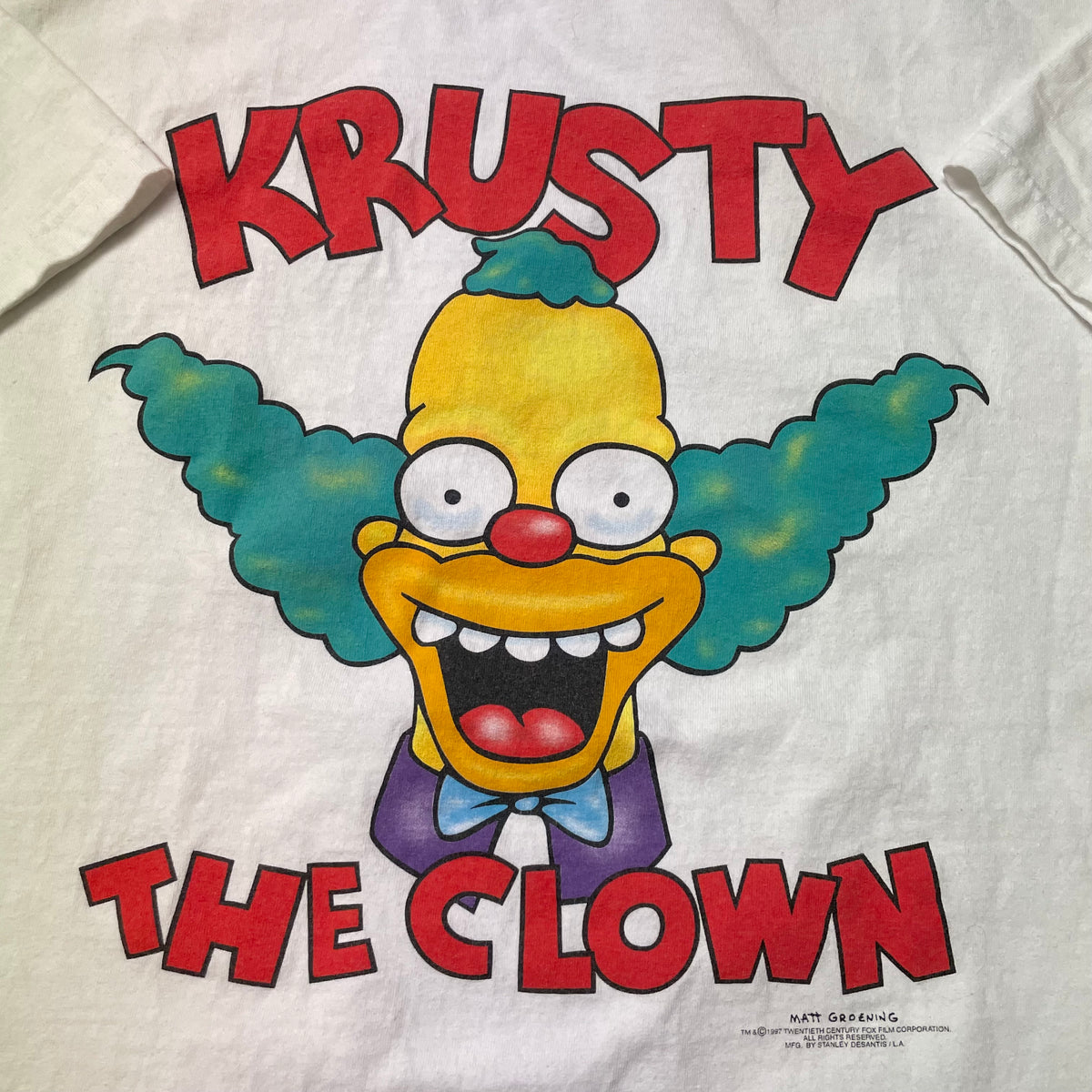 90’s/00’s ‘Krusty the Clown’ Simpsons Stanley Desantis T-Shirt