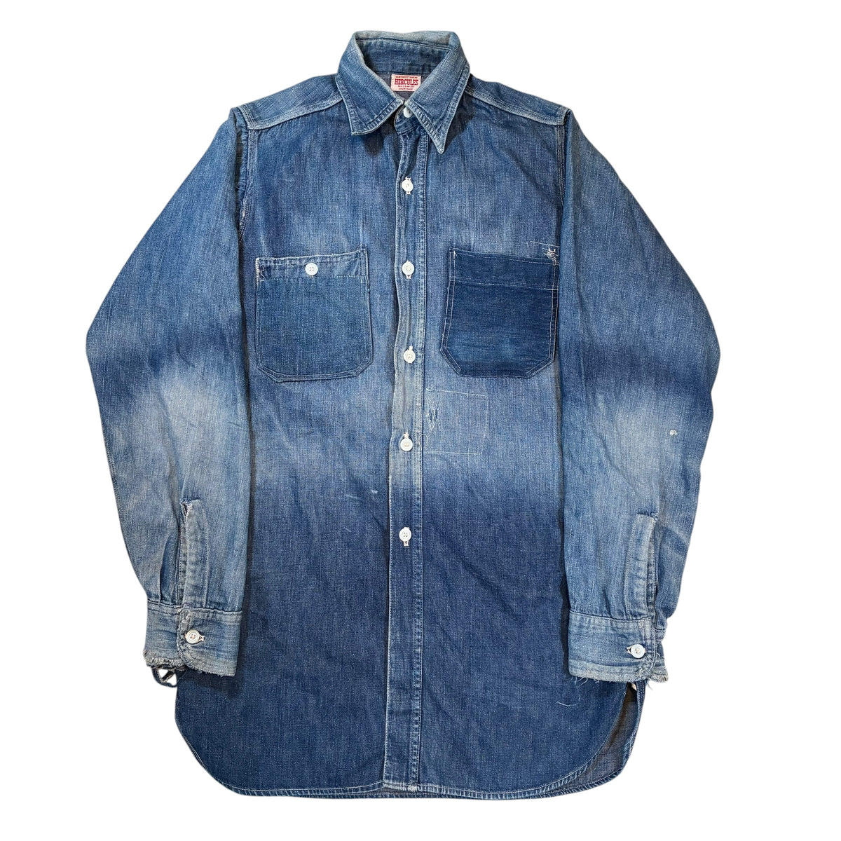 True Vintage 40’s Hercules Selvedge Denim Chambray (See Measurements)