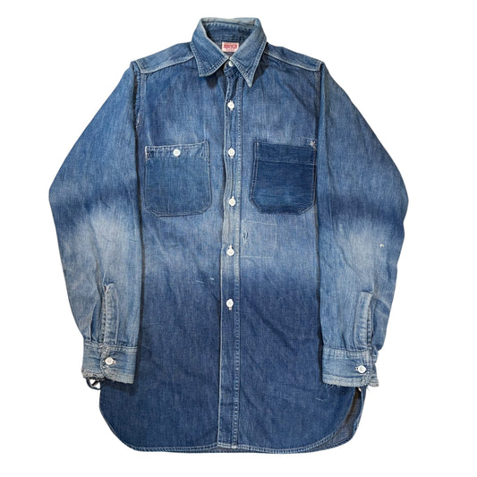 True Vintage 40’s Hercules Selvedge Denim Chambray (See Measurements)