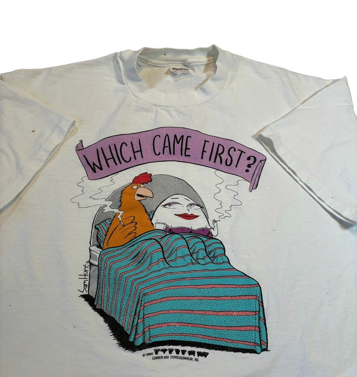 Chicken and egg T-shirt size xl