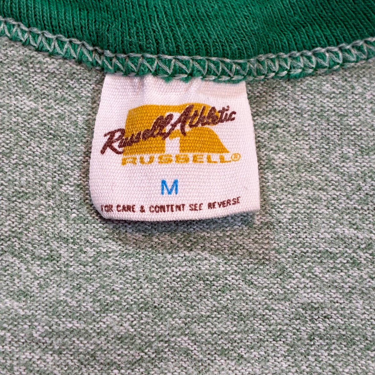 70’s Russell Athletic Ringer T-Shirt Green Medium
