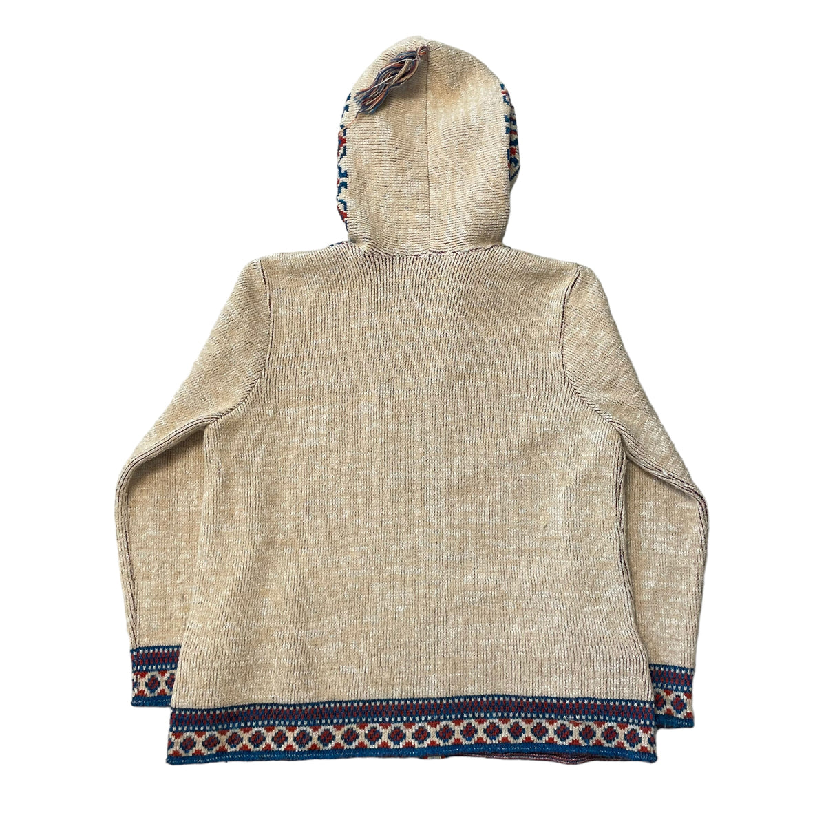 70’s Sabra Zip Up Hooded Knit Sweater