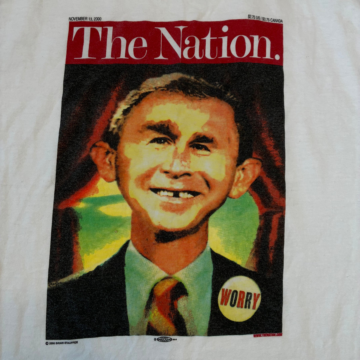 Mad Magazine The Nation George Bush Parody T-Shirt XL
