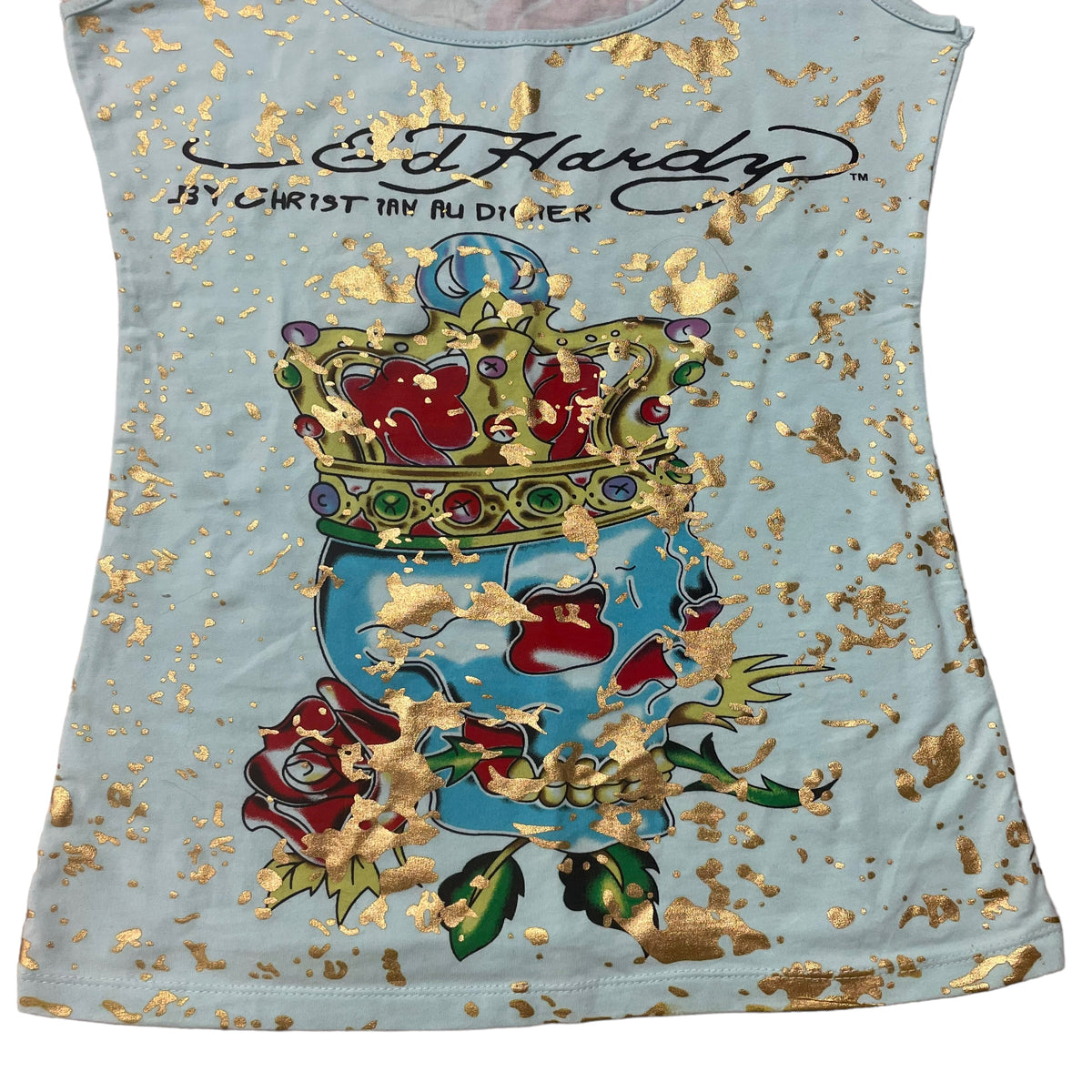 2010’s/Modern Ed Hardy Skull & Roses Women’s Tank Top