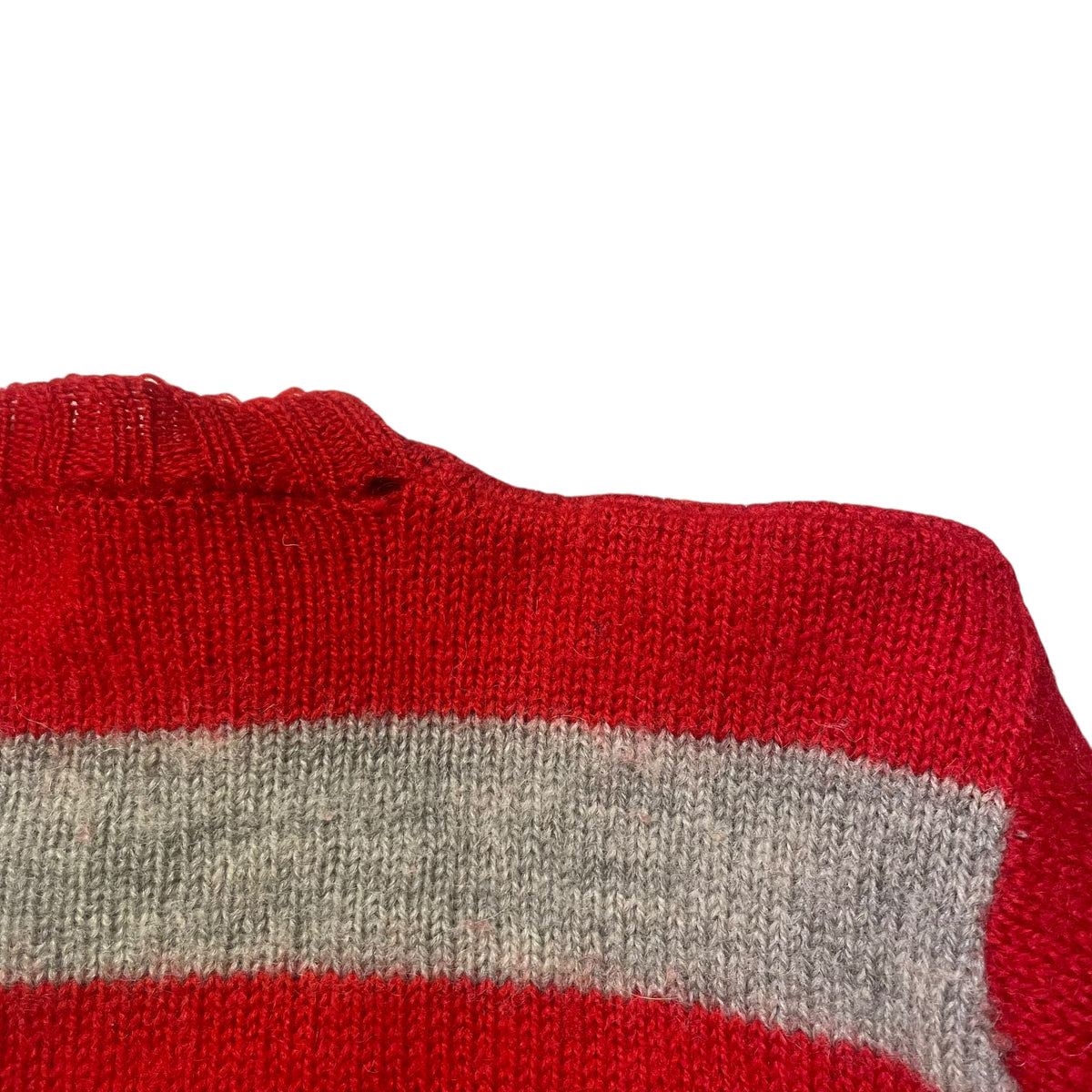 60’s Red/Gray Striped Sweater