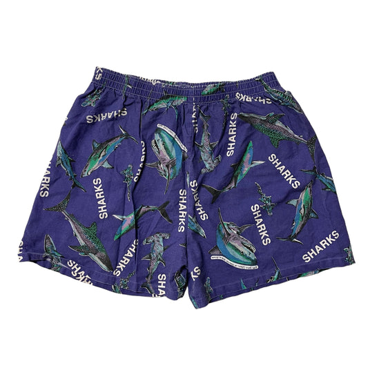 90’s Shark All Over Print Shorts