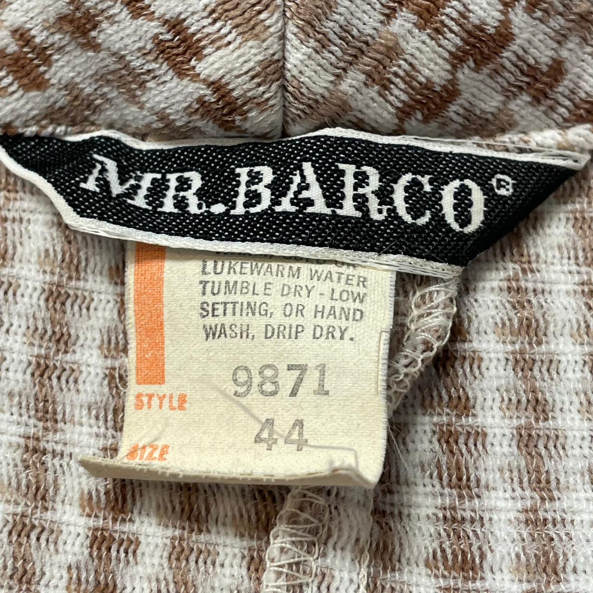 70’s Mr. Barco Jacquard Zip Up Shirt