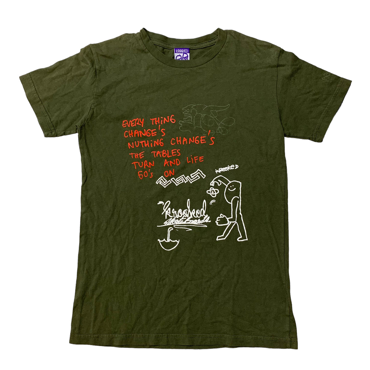 00’s Krooked Skateboarding Gonz Art T-Shirt