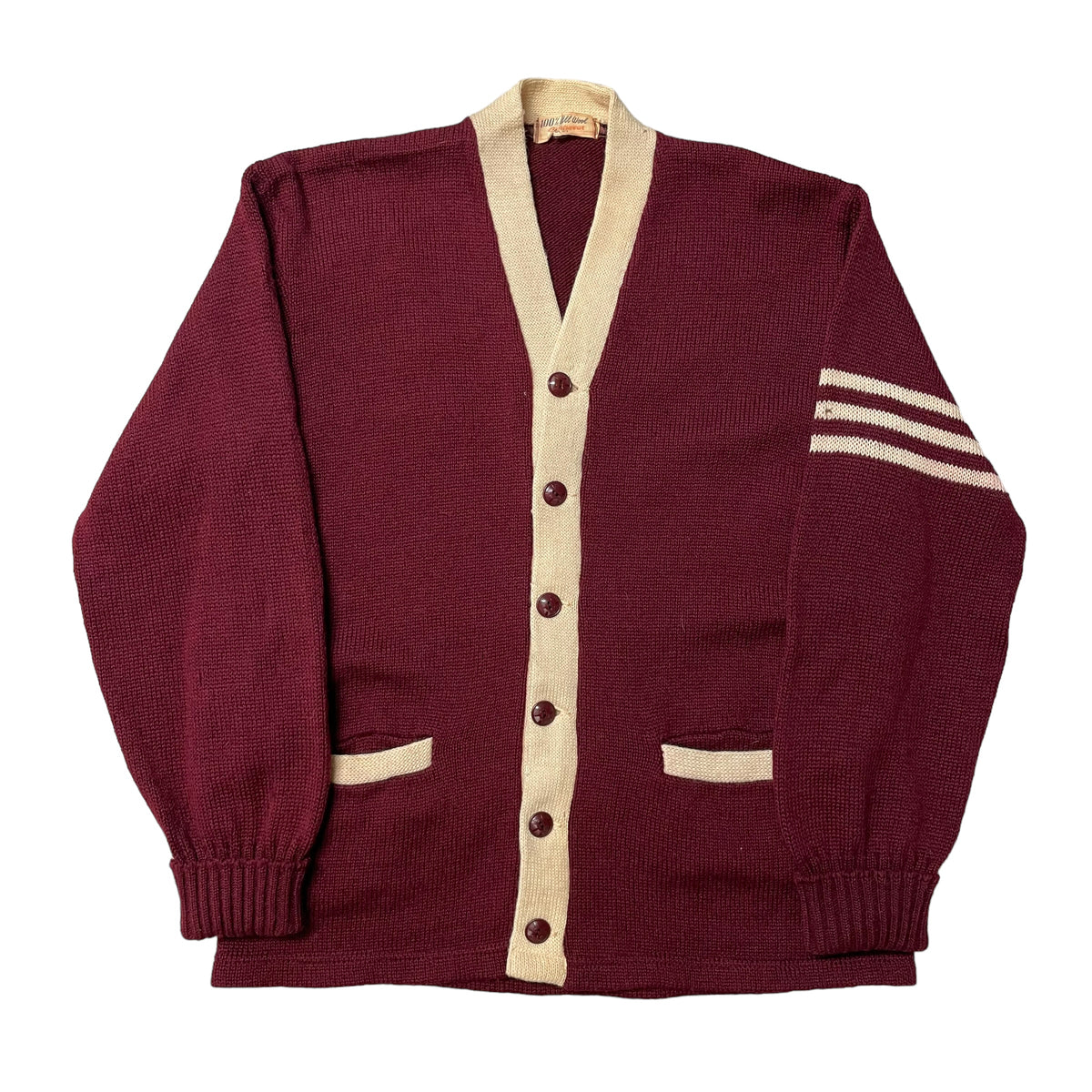 40’s Two Tone Wool Cardigan Sweater