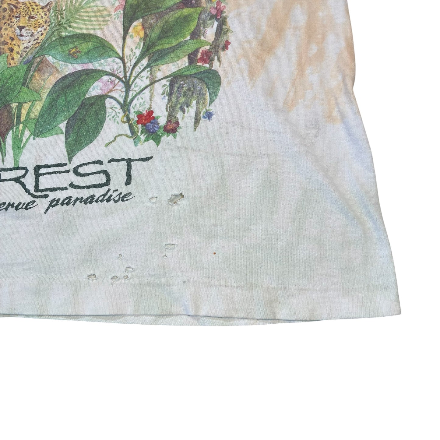 1990s Rainforest Liquid Blue T shirt XL