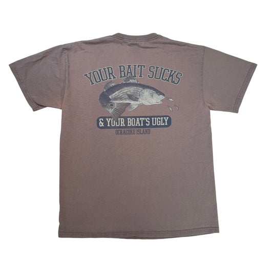 Funny fishing tee size m
