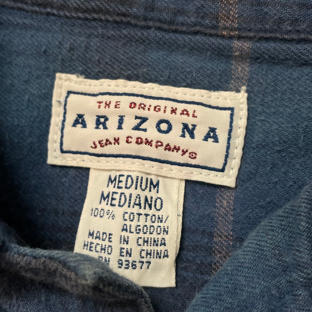 90’s/00’s Arizona Jean Co. Plaid Loop Collar Shirt