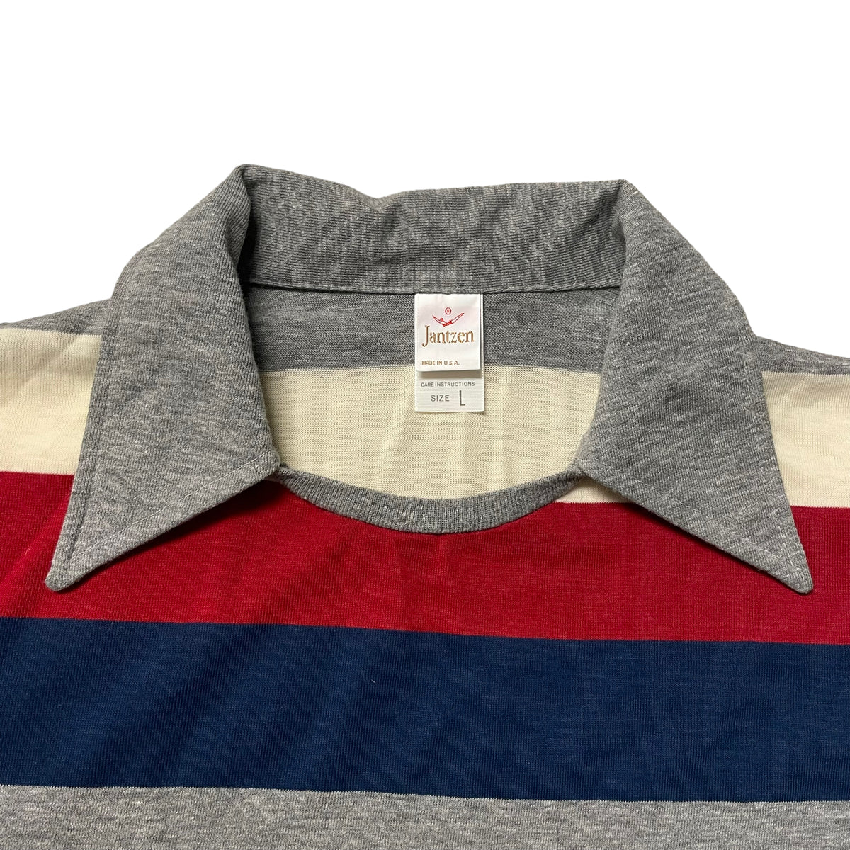 70’s Jantzen Striped Collared Pullover Shirt