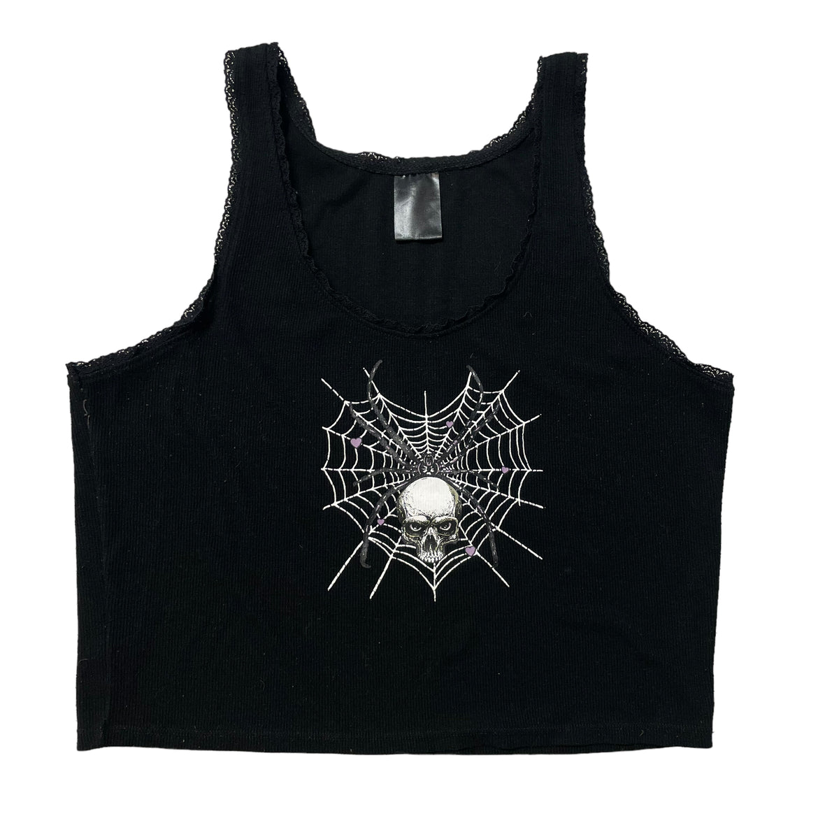 00’s ‘Skull & Spider Web Lace Tank Top