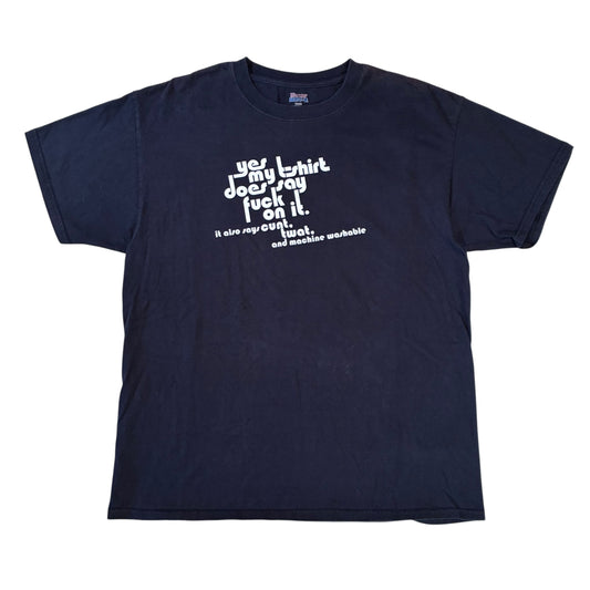 Word tee size large