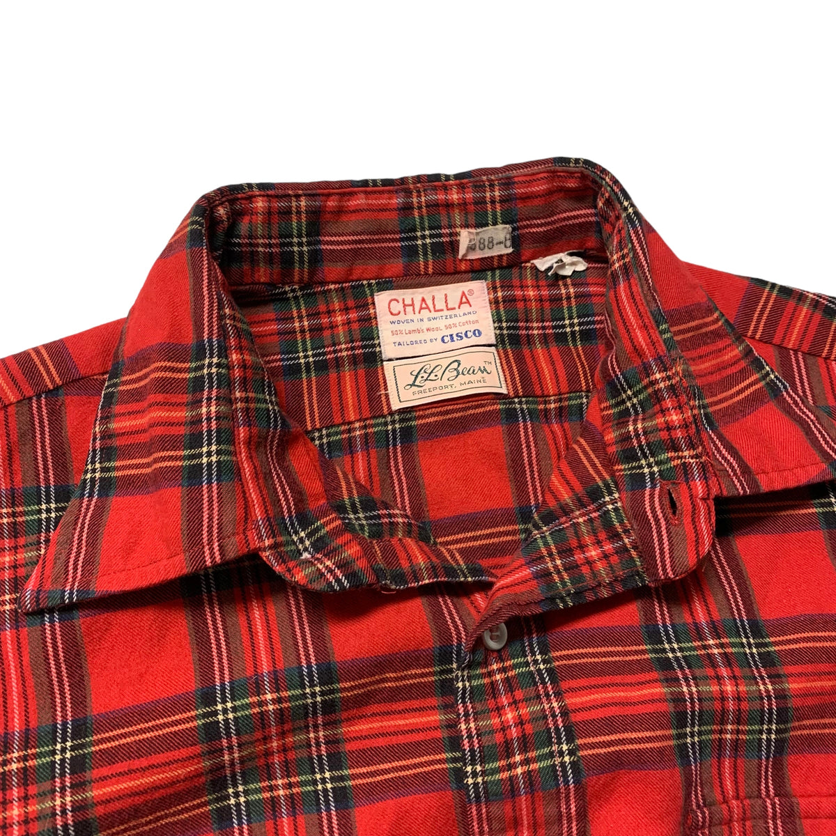 60’s L.L. Bean Challa Lambs Wool Plaid Shirt