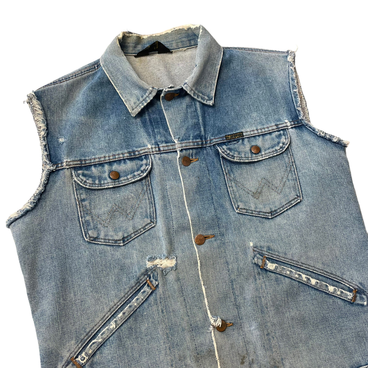 70’s Harley Davidson Branded Wrangler Cutoff Denim Jacket