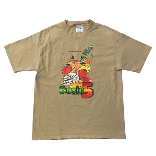 90’s ‘Basic 5’ Marathon T-Shirt Tan