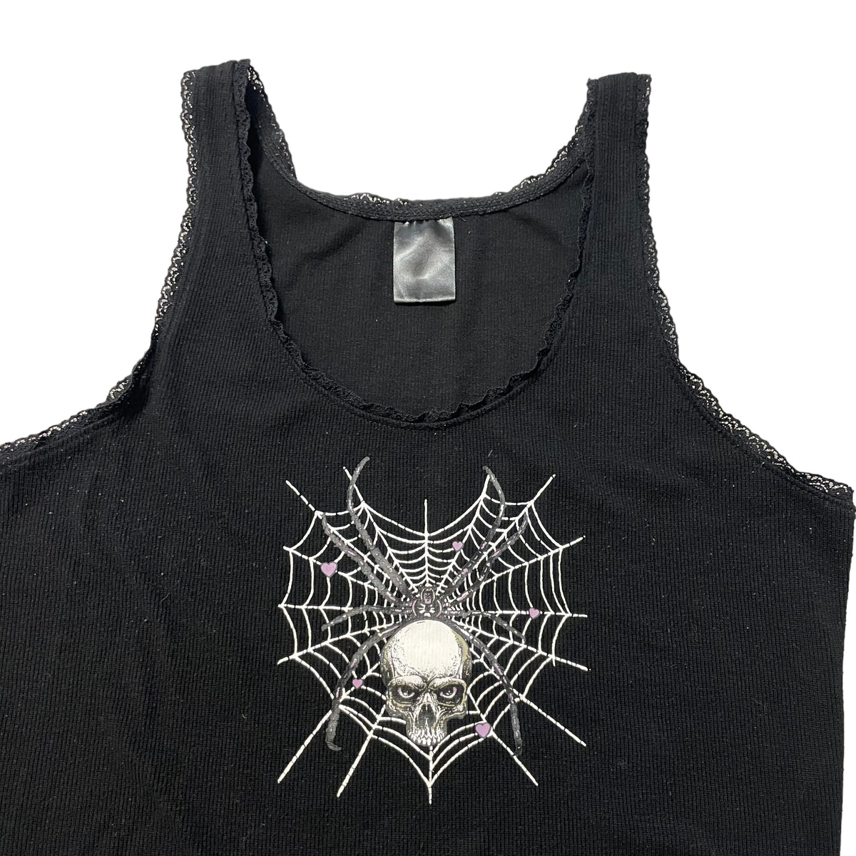 00’s ‘Skull & Spider Web Lace Tank Top