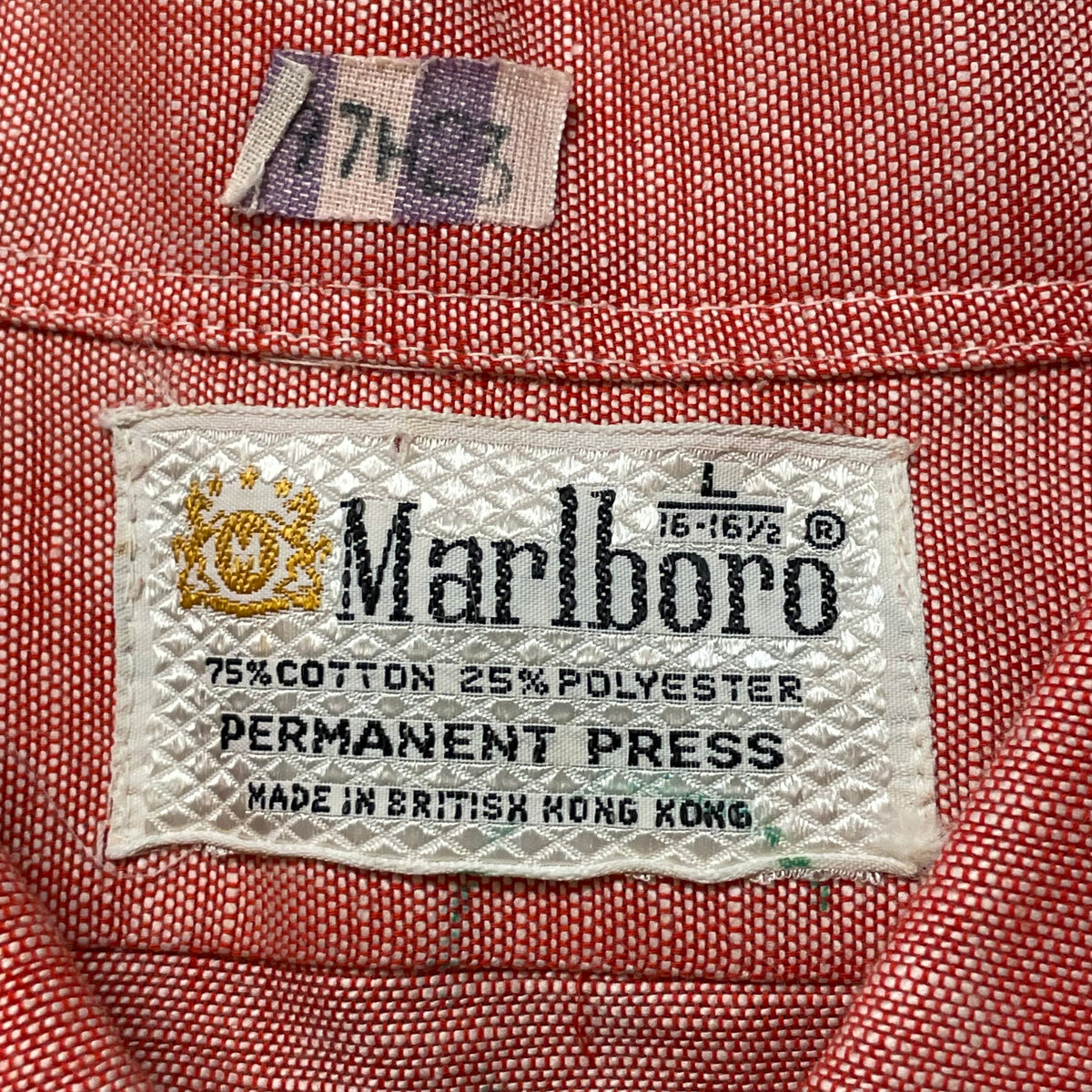 60’s Marlboro Perm Press Quarter Zip Shirt