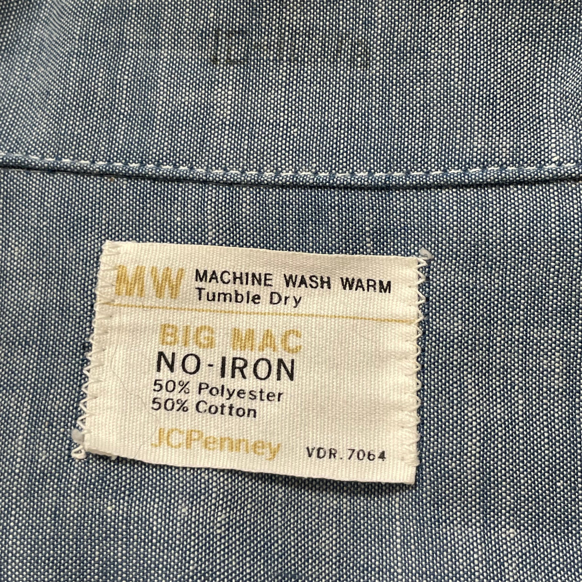 60’s Big Mac Selvedge Chambray Short Sleeve Work Shirt