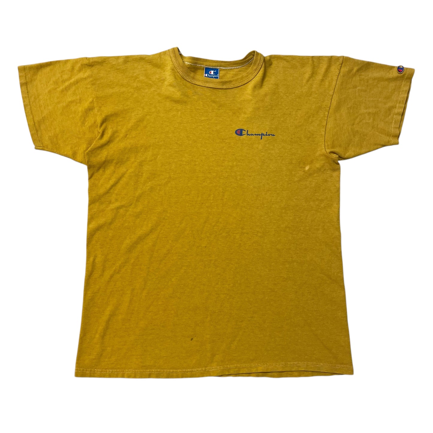 90’s Champion Logo T-Shirt Mustard Yellow