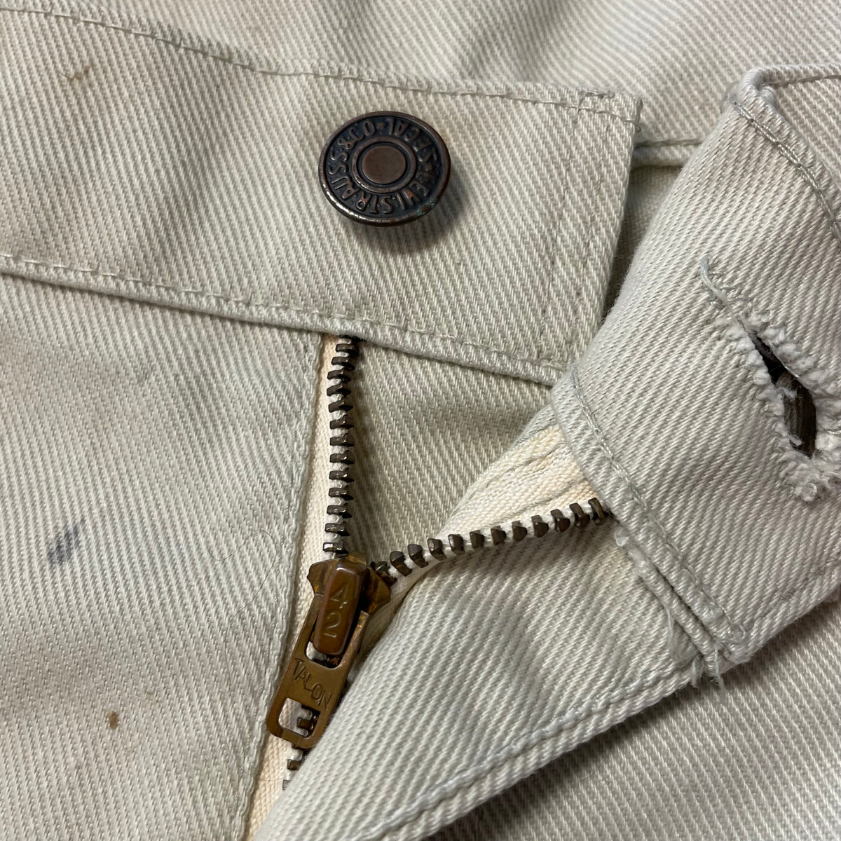 60’s Levi’s Big E Sta-Prest White Cotton Twill Pants