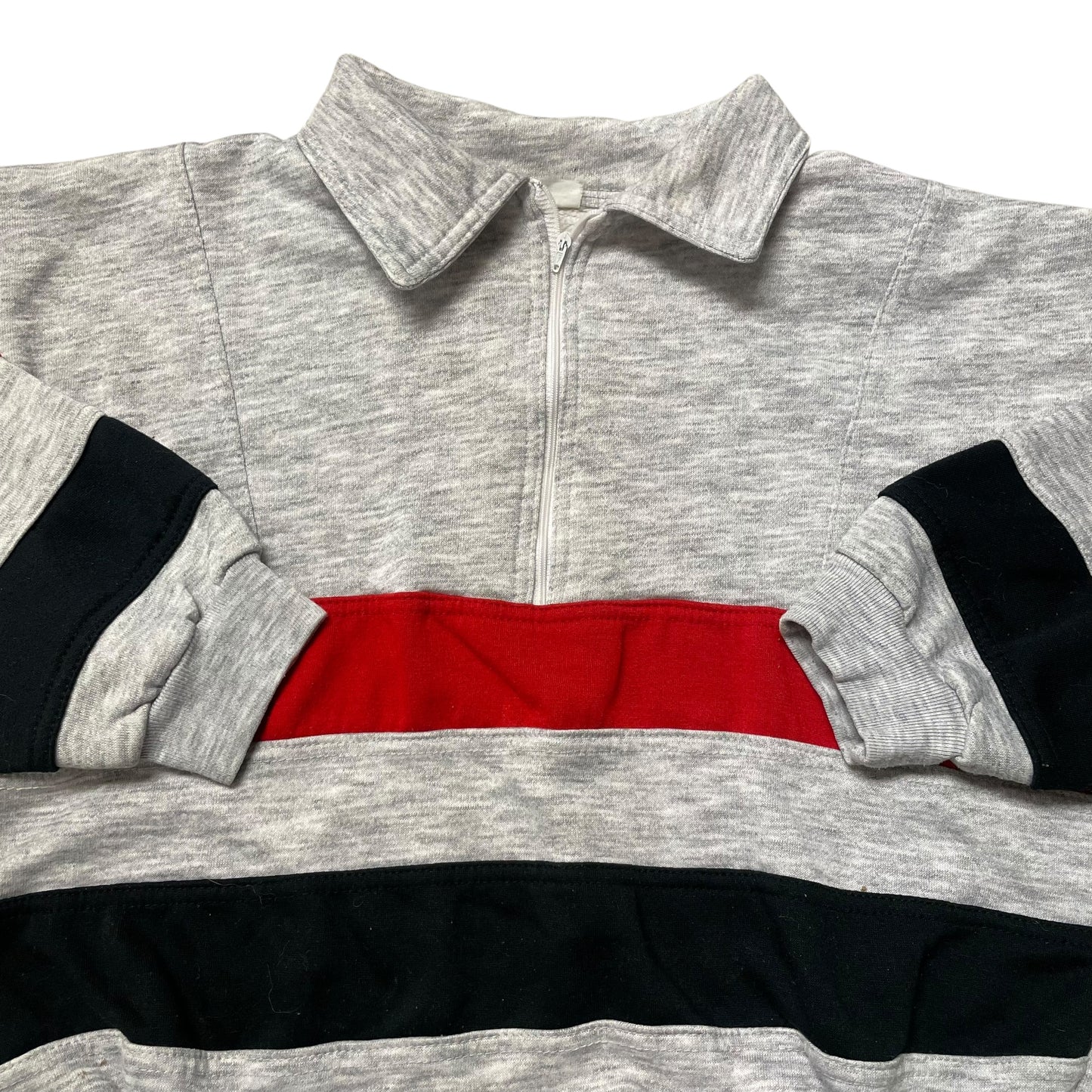 80’s Striped Collared Sweatshirt