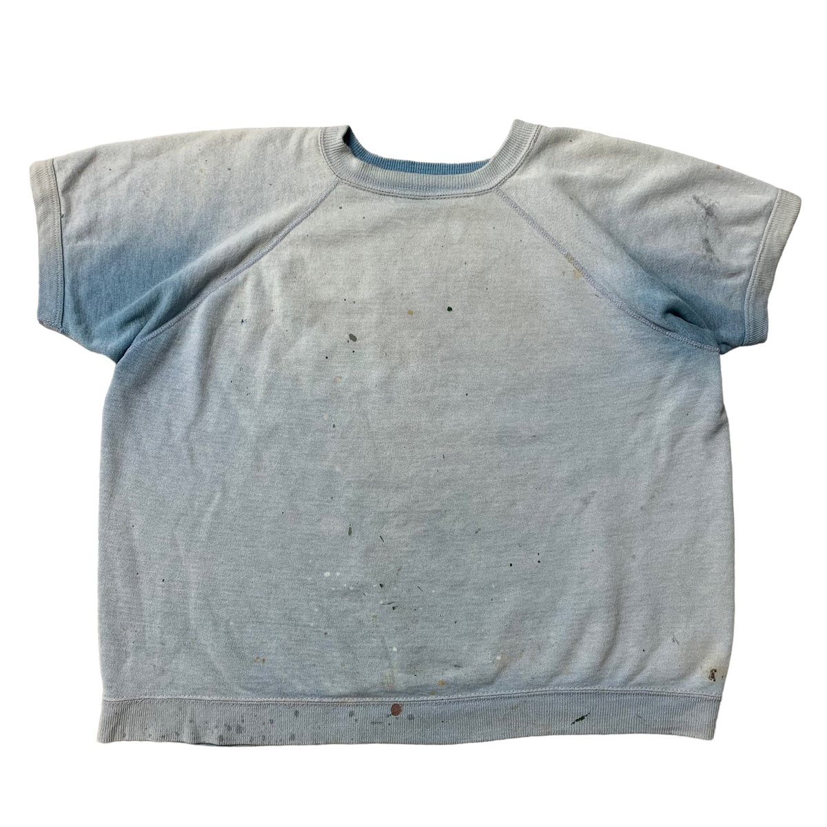 60’s Blue Faded Short Sleeve Sweatshirt