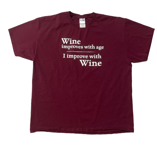 00’s ‘I Improve With Wine’ T-Shirt