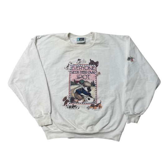 90’s ‘Everyone Needs Their Own Spot’ Cute Dog Sweatshirt