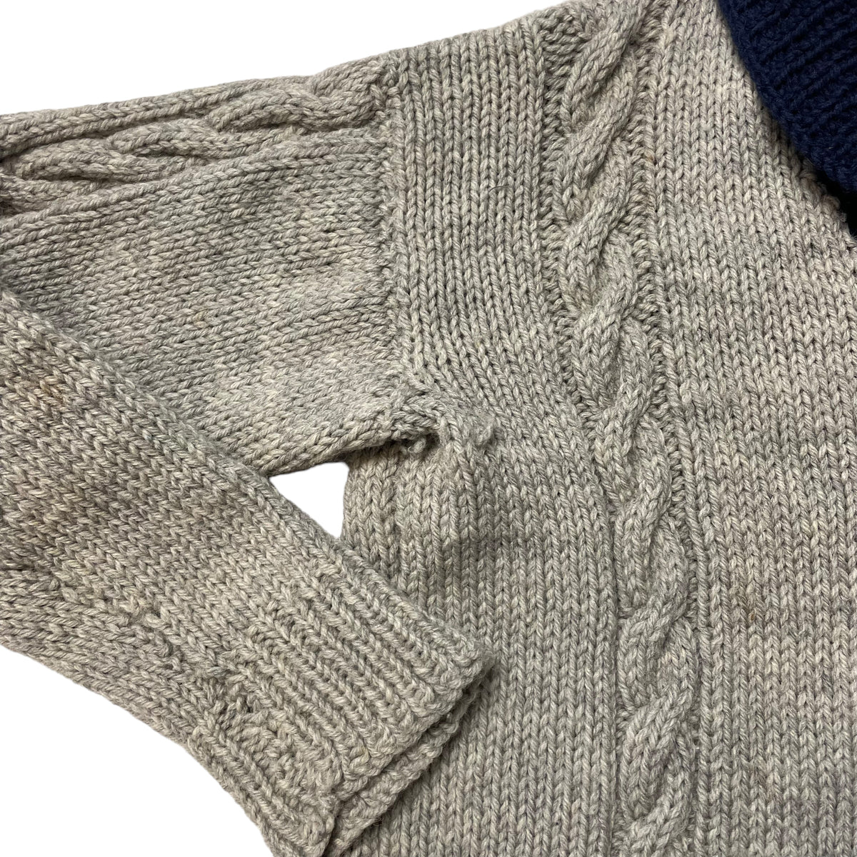 50’s Two Tone Zip Up Acrylic/Wool Knit Cardigan