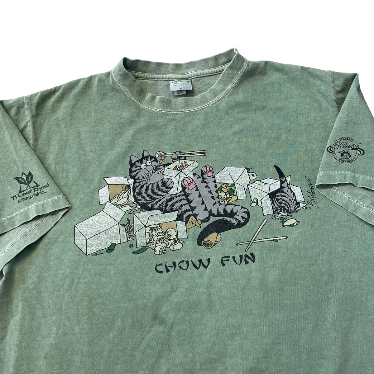 00’s Crazy Shirt ‘Chow Fun’ Ti Leaf Dyed T-Shirt