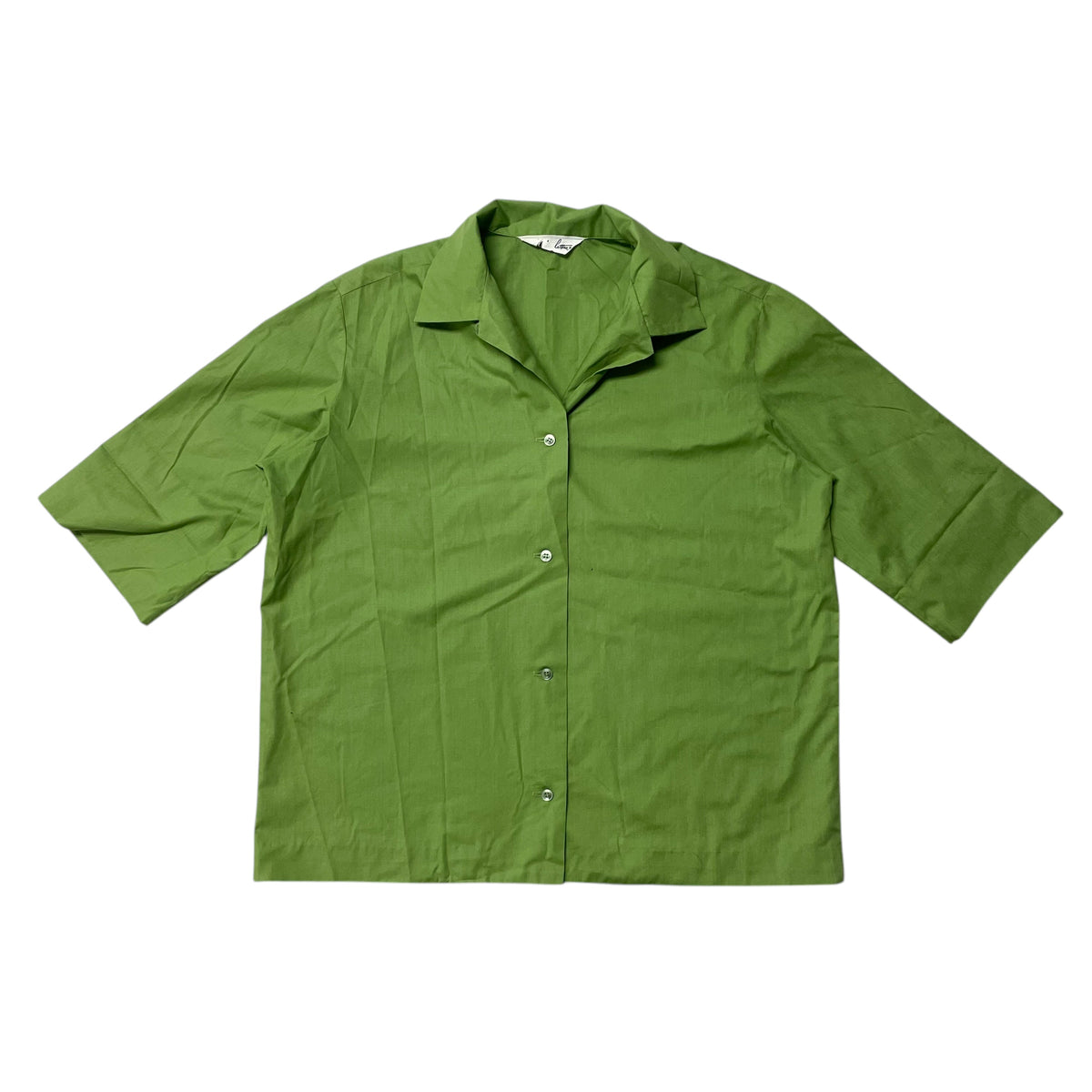 60’s ‘Lady Manhattan’ Women’s Loop Collar Shirt Green