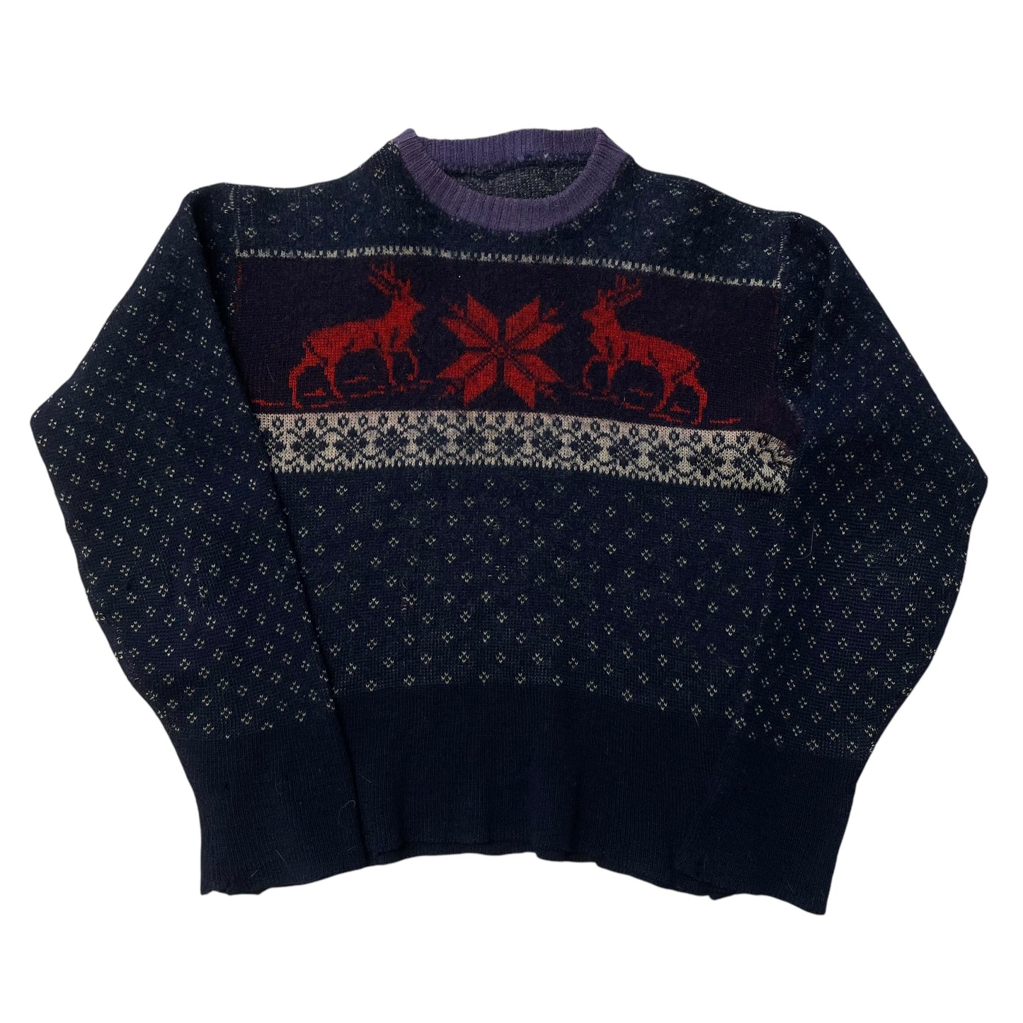 40’s Novelty Print Christmas Sweater