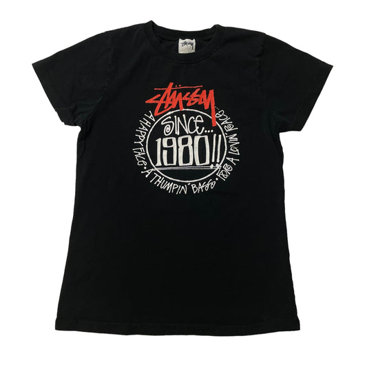 90’s Stussy ‘Happy Face, Thumpin’ Bass’ Girls T-Shirt